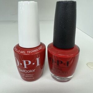 OPI Duo Matching Gel & Polish -A16 - The Thrill Of Brazil - Red